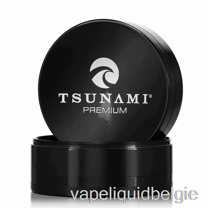 Vape Liquid Tsunami 3.9inch 4-delige Verzonken Top Grinder Zwart (100mm)